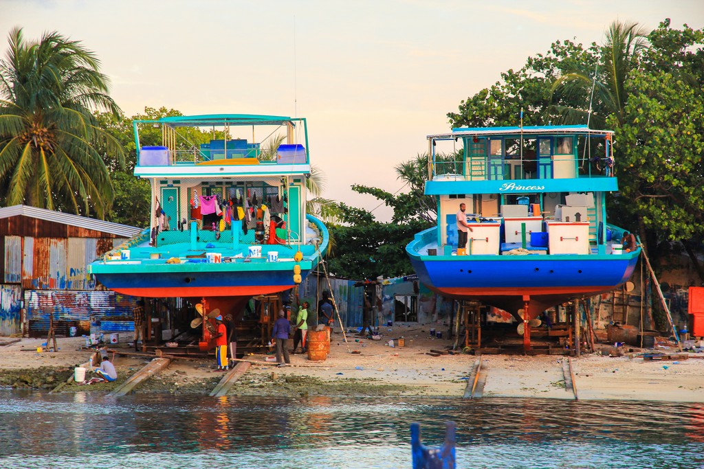 Gulhi Maldive fai da te cantieri navali e lavoratori