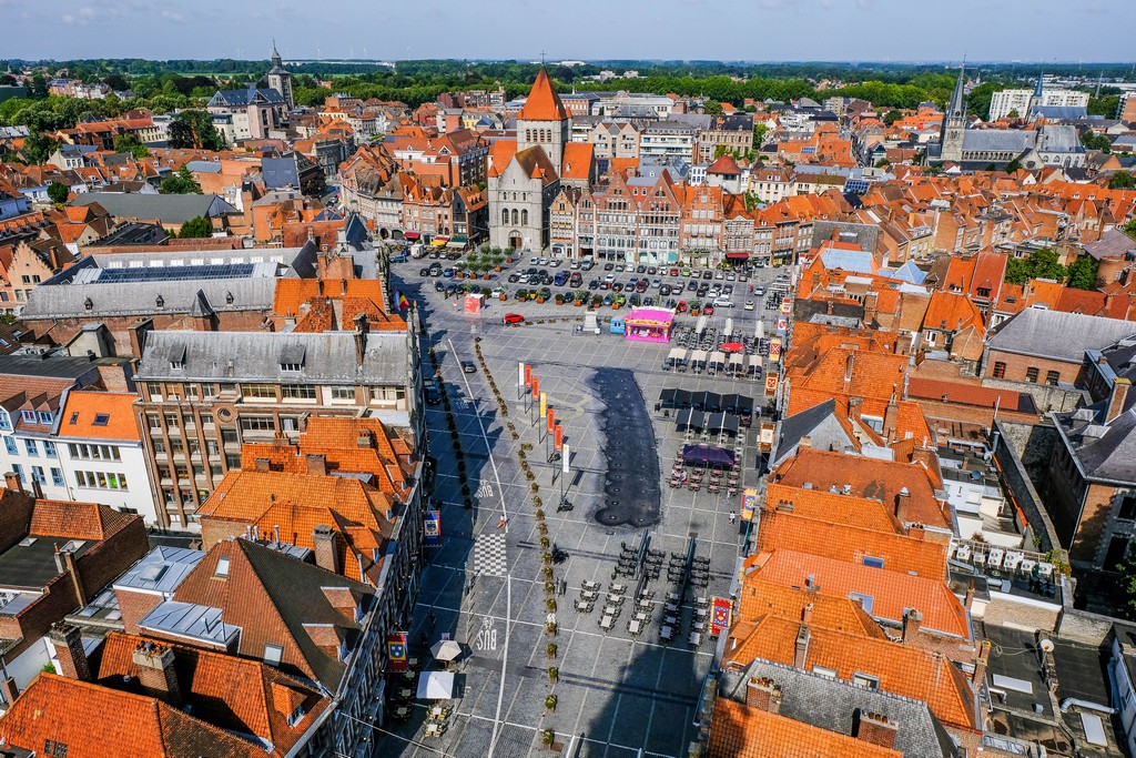 La Grand Place vista dal piano alto del Beffroi