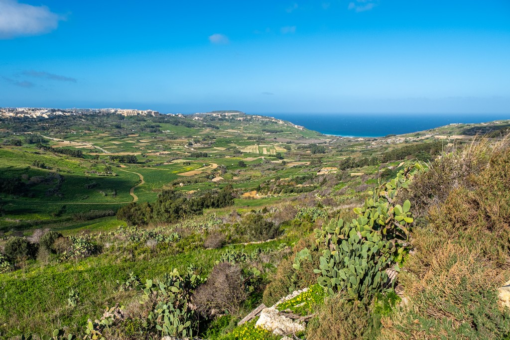 colline verdeggianti affacciate sul mare