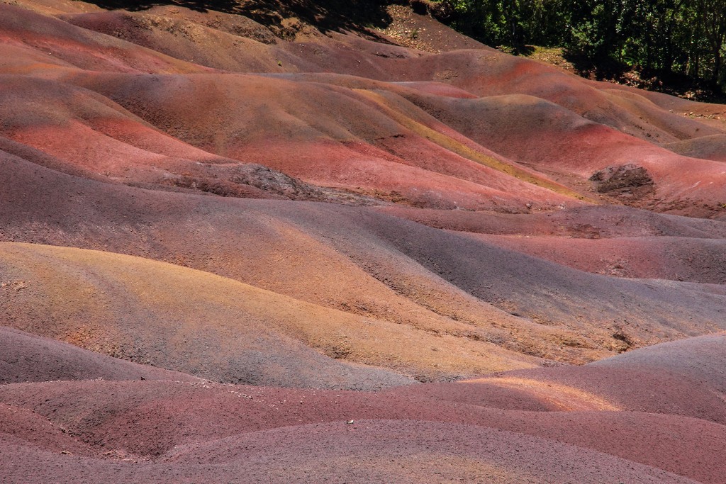 terre colorate sui toni del rosso