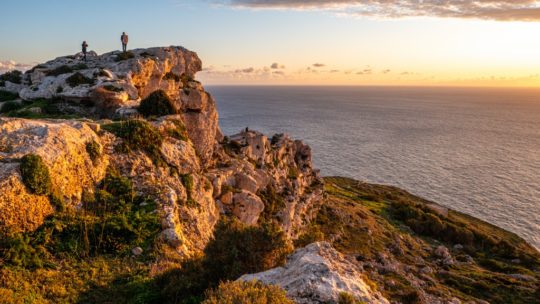 visita alle Dingli Cliffs vista del promontorio sulla scogliera