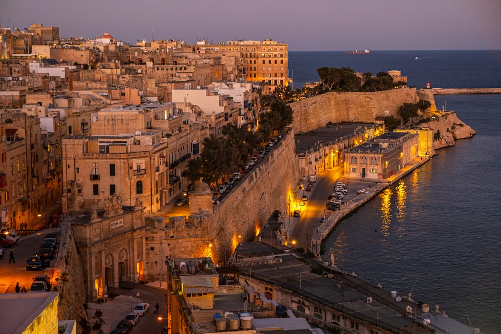 I luoghi più instagrammabili di Malta veduta serale di Valletta