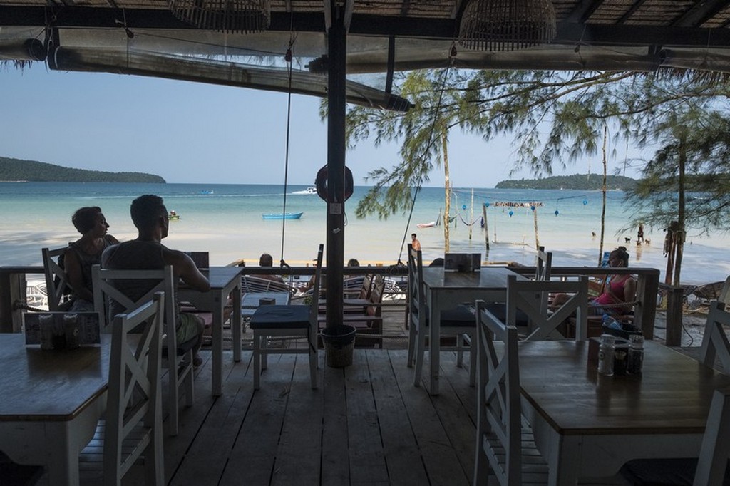 Dove dormire a Koh Rong Samloem vista del mare dal ristorante