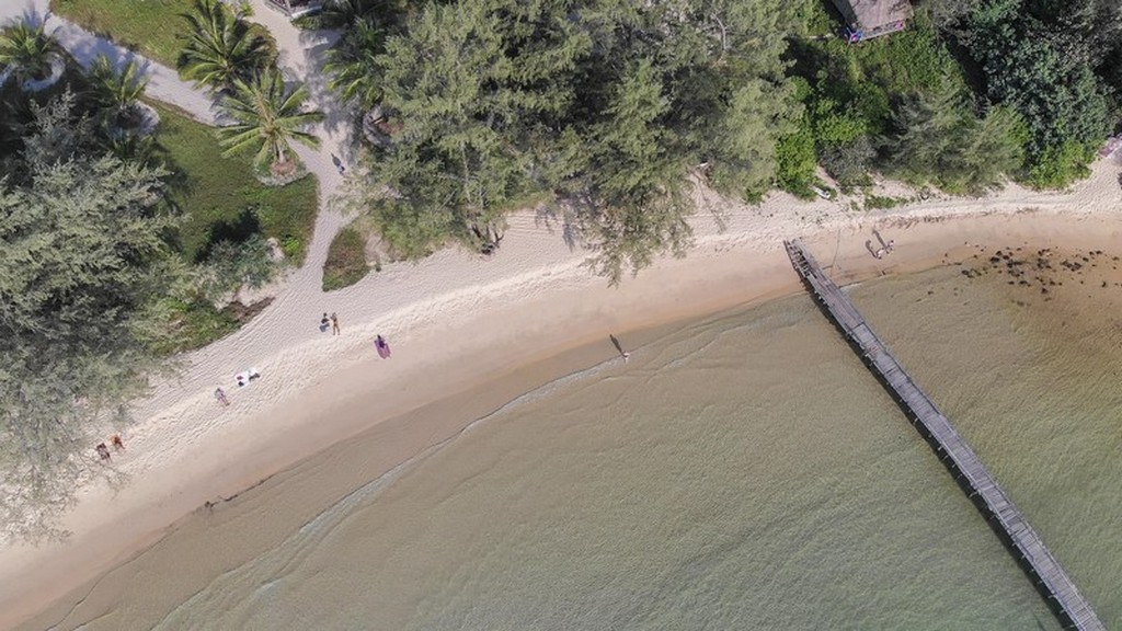 vista aerea della spiaggia