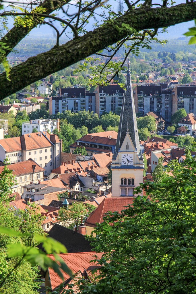 cosa vedere a Lubiana vista della città dall'alto