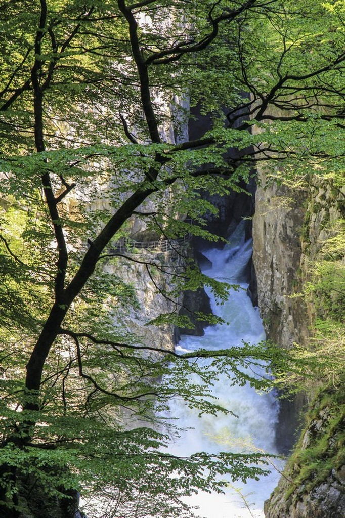 fiume che scorre nella grotta