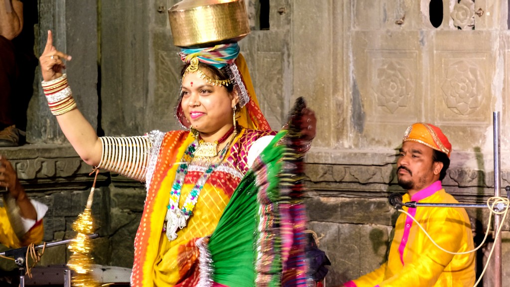 Danze tradizionali del Rajasthan ballerina del Rajasthan