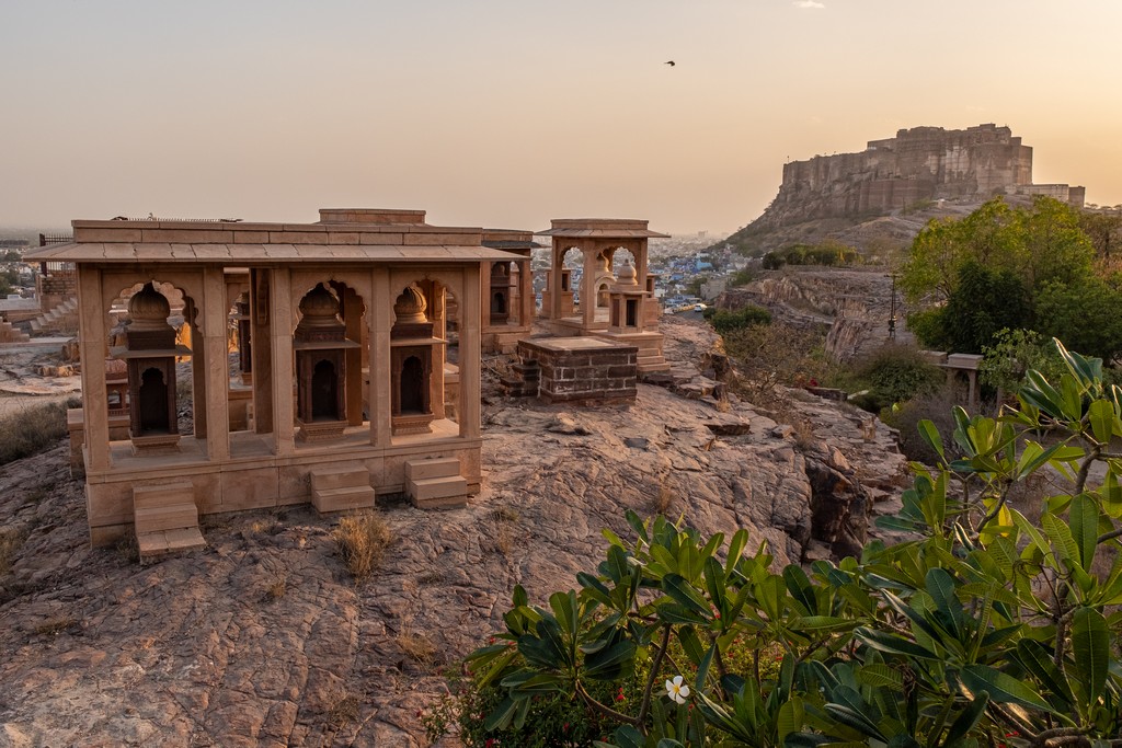 tramonto sul forte di Jodhpur