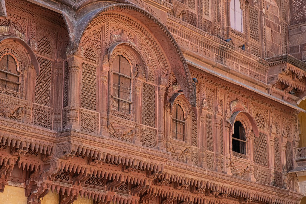 Visitare il Mehrangarh Fort di Jodhpur finestre traforate