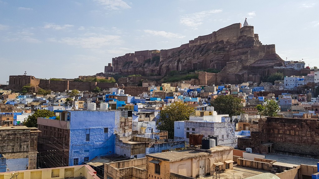 dove dormire a Jodhpur vista del forte dal terrazzo