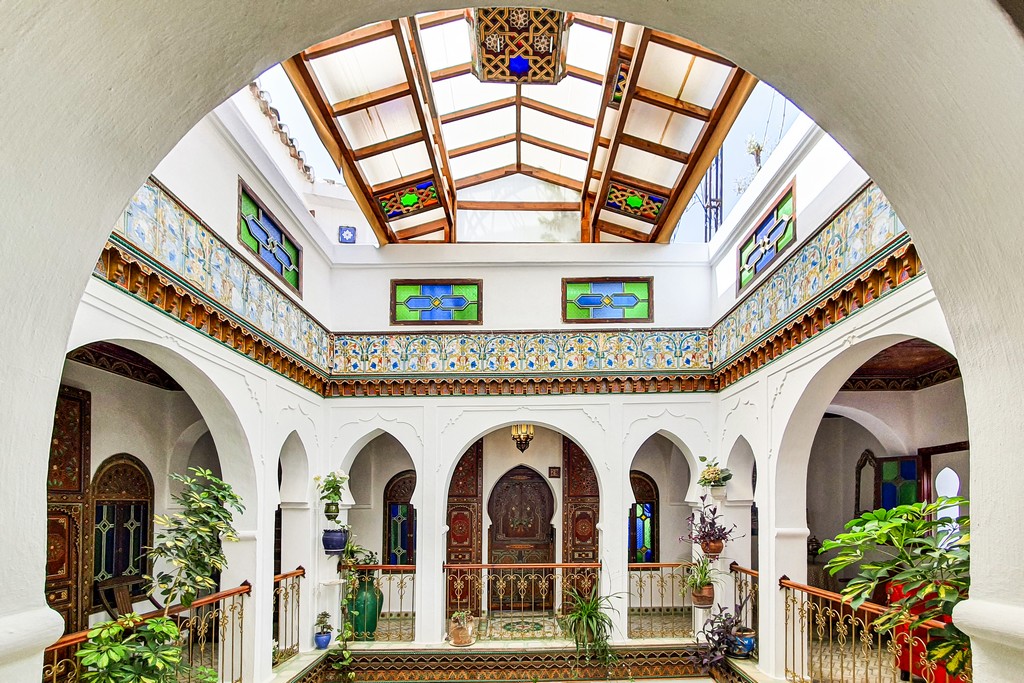 Dove dormire a Chefchaouen interno del riad