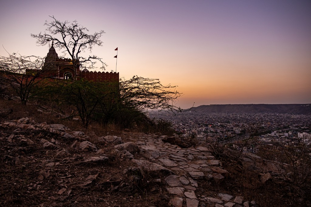 tramonto dal monte