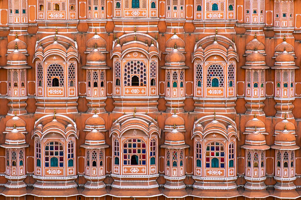 Visita all’Hawa Mahal particolare della facciata