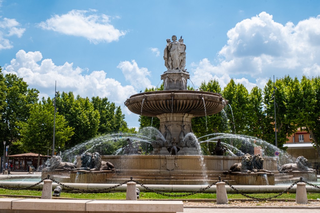 Una giornata a Aix-en-Provence fontana in piazza