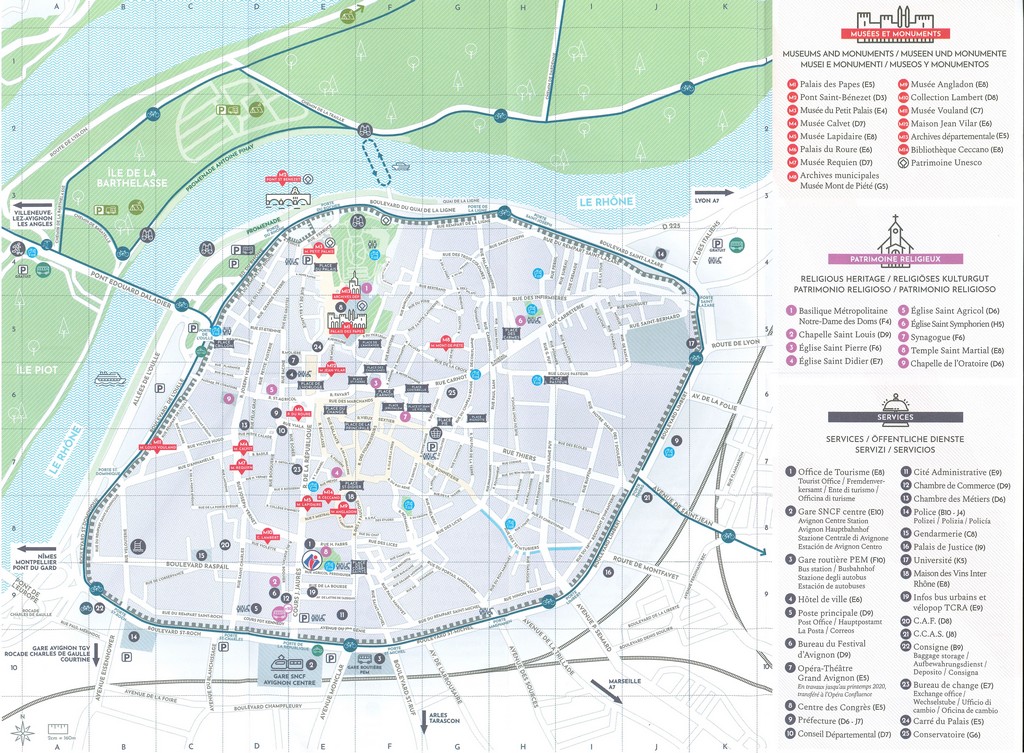 mappa avignone