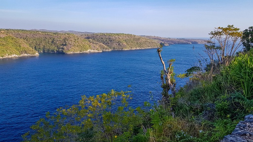 vista sul mare e l'isola vicina