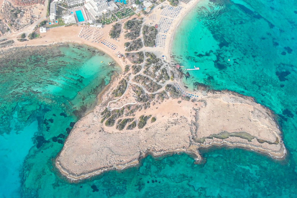 migliori spiagge di Cipro vista della spiaggia dall'alto