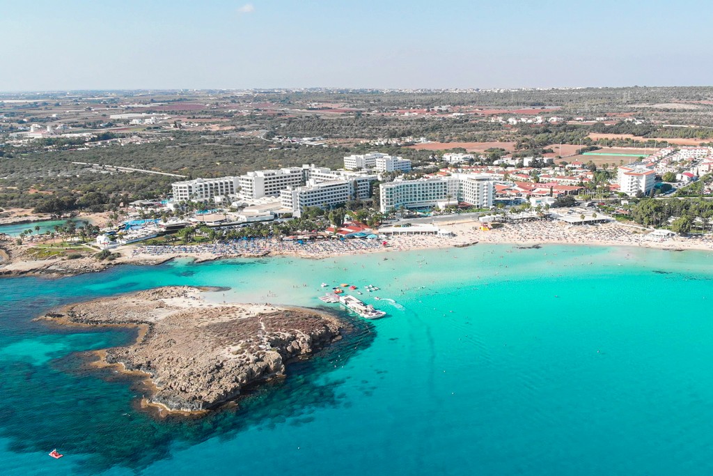 migliori spiagge di Cipro spiaggia dall'alto
