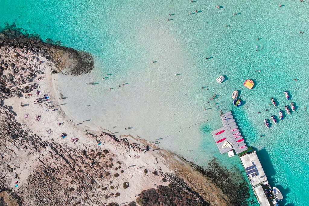 spiaggia dall'alto