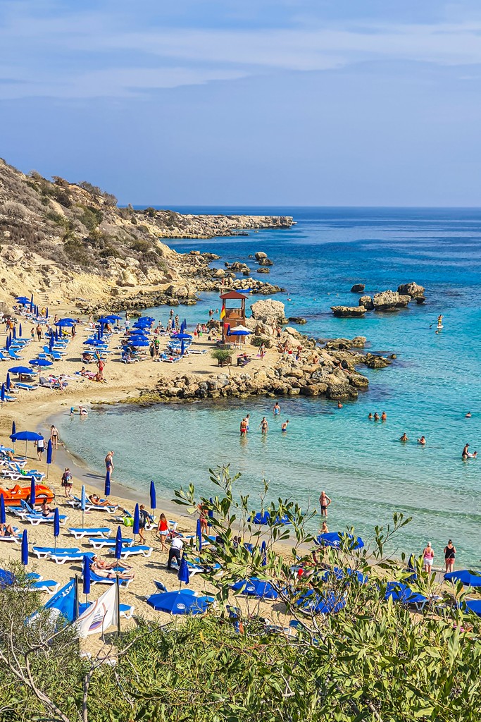 10 giorni a Cipro vista della spiaggia dall'alto
