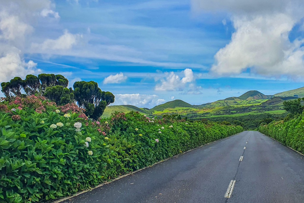 Guida a Pico nelle Azzorre strada verso pico