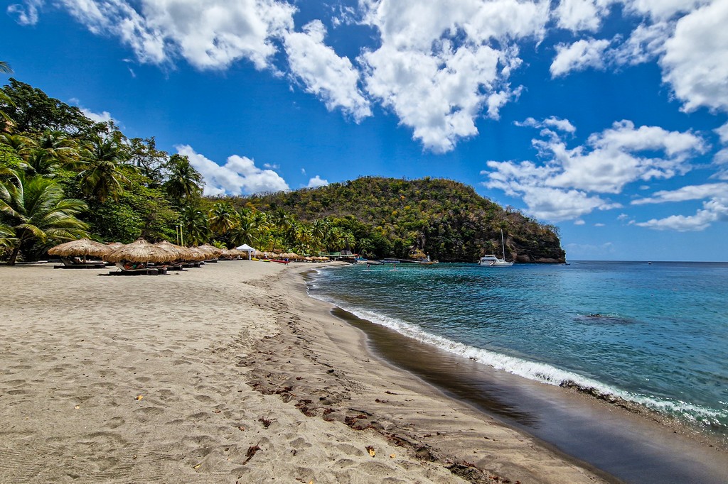 Cosa vedere a Saint Lucia spiaggia attrezzata