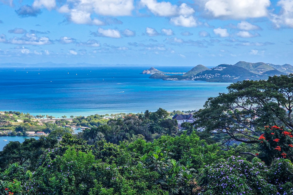 Come organizzare un viaggio a Saint Lucia vista della baia