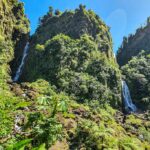 Visita alle Trafalgar Falls a Dominica panorama delle cascate